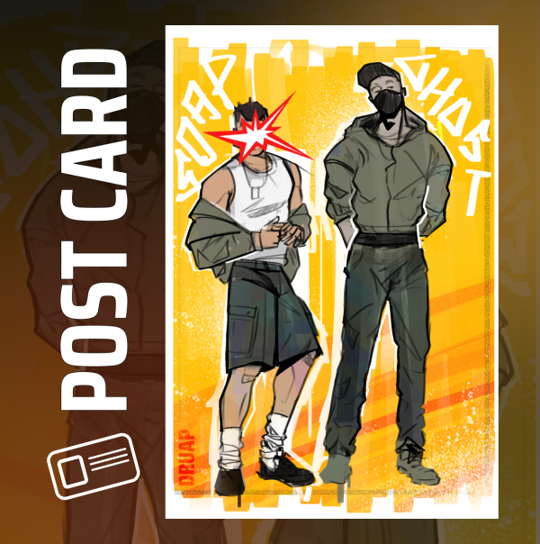 [SOAP & GHOST] "fashion sketch" postcard