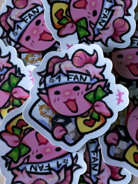 Misfortune (OC) "#1 fan" -  Die Cut Stickers