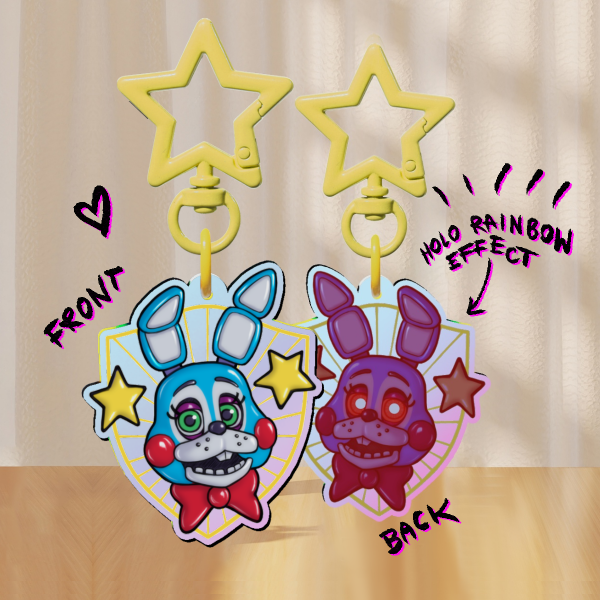 Toy Bonnie Rainbow Keychain