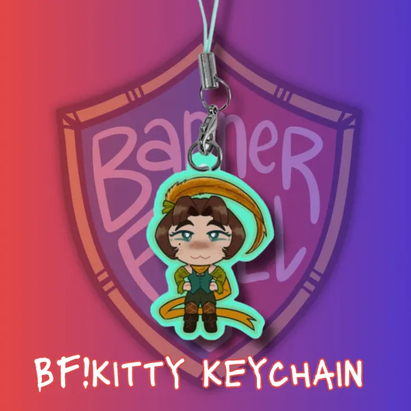 Bannerfall Kitty chibi keychain