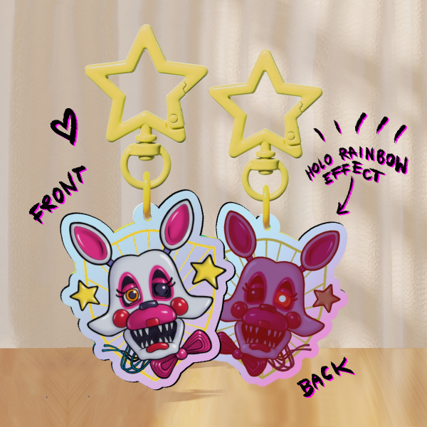 Mangle / Toy Foxy Rainbow Keychain