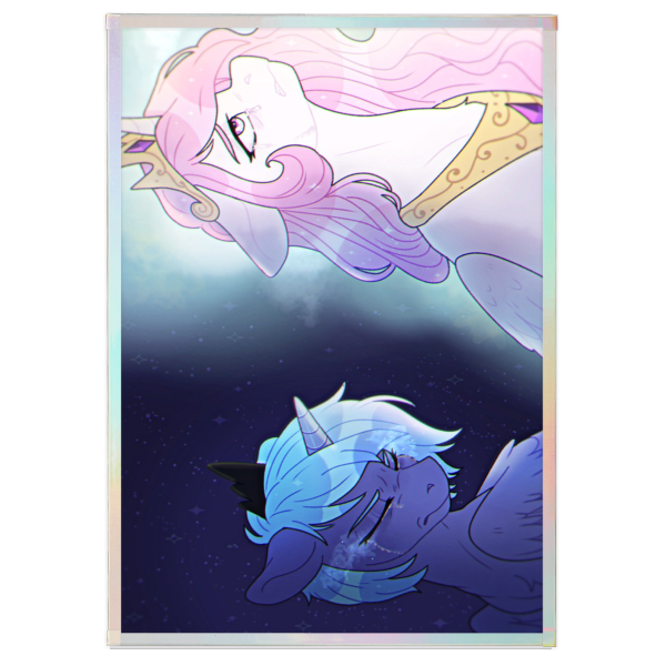 Celestia and Luna Art Board Print