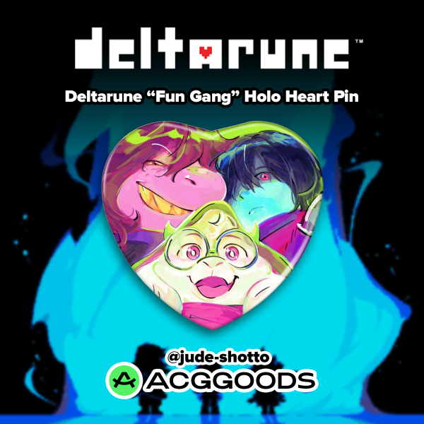 [Deltarune] "The Fun Gang" Rainbow Heart Pin