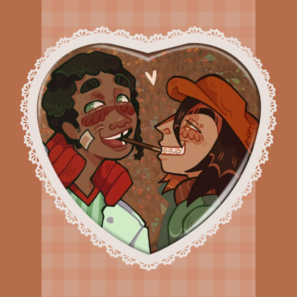 Lincoln and Taylor Heart Shape Holographic Badge