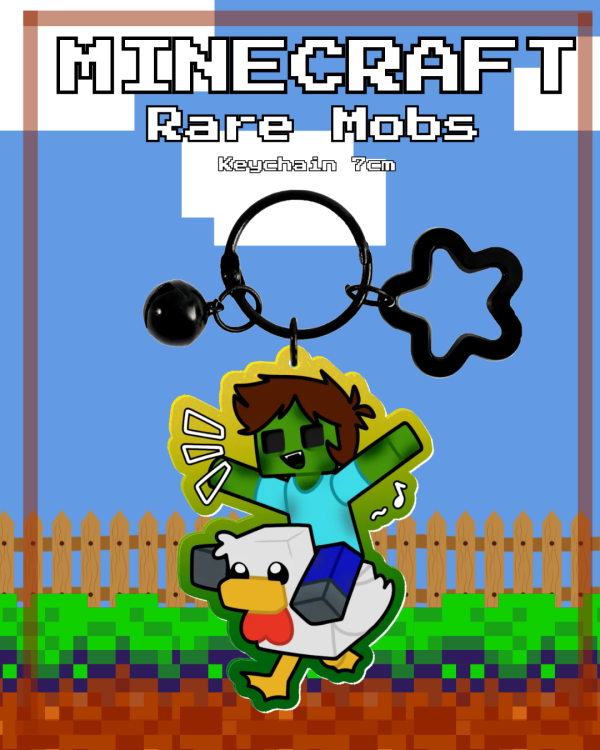 [Minecraft] Chicken Jockey | Keychain