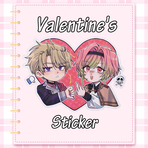 [FILWMEG] Alvis & Sara Heart - Die Cut Sticker (VALENTINES)