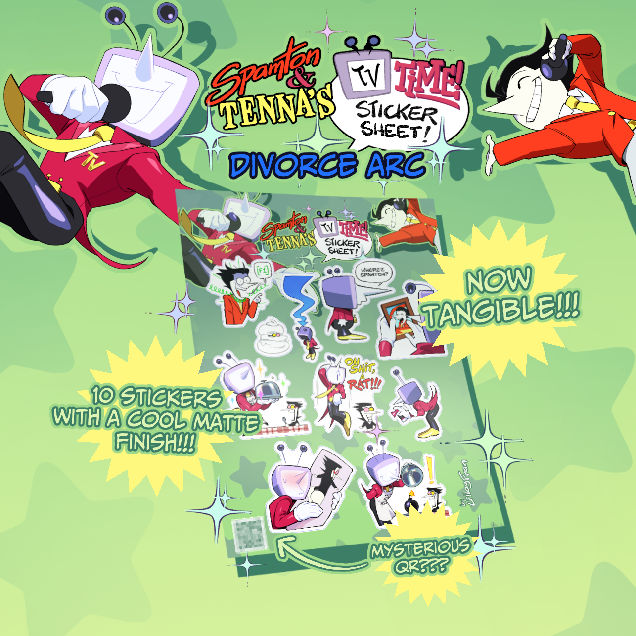 [Sticker Sheet] Spamton&Tenna's TV Time Series - Divorce Arc