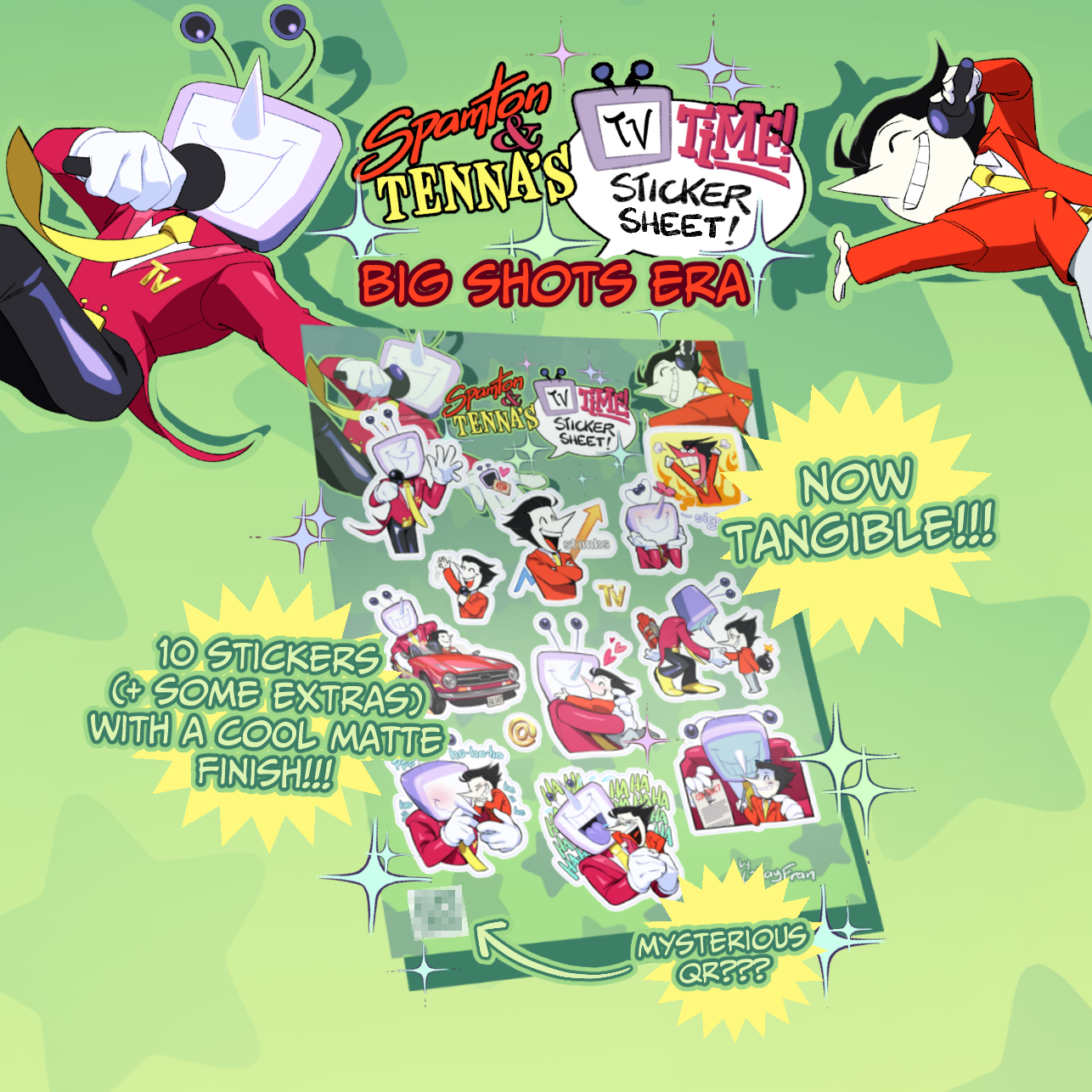 [Sticker Sheet] Spamton&Tenna's TV Time Series - Big Shots Era