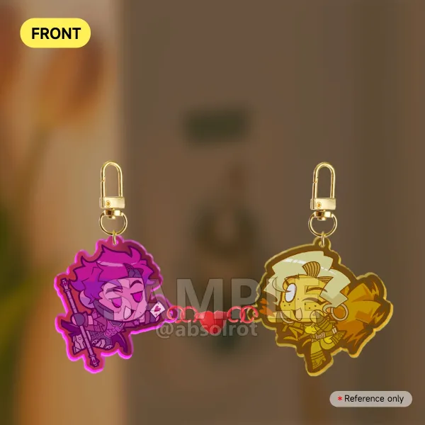 Rogue and Gambit Heart Keychains