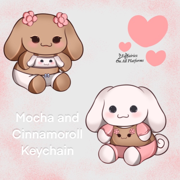 (Sanrio Keychain) Mocha and Cinnamoroll Matching Keychain