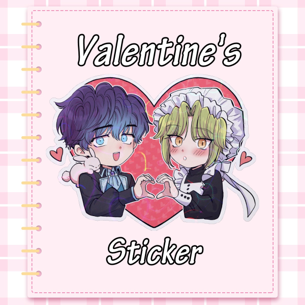 [FILWMEG] Novier & Beryl Heart - Die Cut Sticker (VALENTINES)