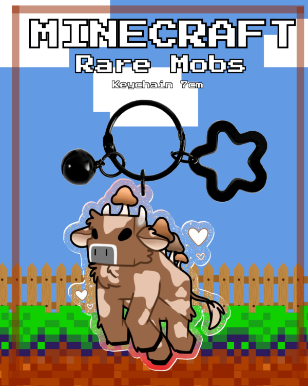 [Minecraft] Brown Mushroom | Keychain