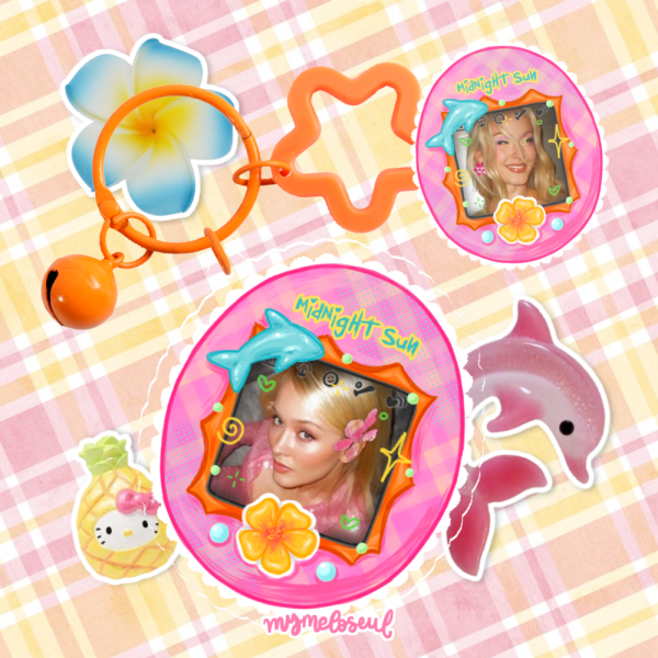 zara larsson tamagotchi keychain