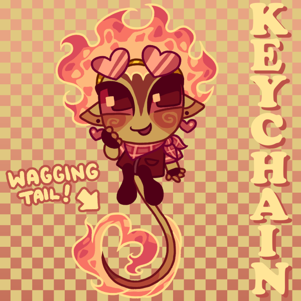 Heart Foundation Tango Keychain with a wagging tail