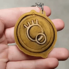 Fear and Hunger Coin flip Lenticular Keychain