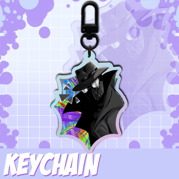 Noir Portrait Keychain