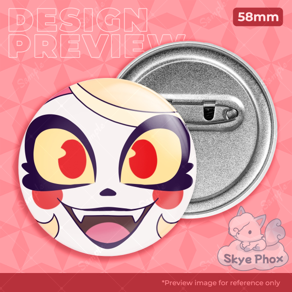 Charlie Morningstar Face Round Badge (Button Pin) with Soft Touch