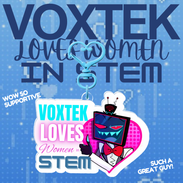 Voxtek LOVES Women in STEM Keychain (Vox Populi Outfit)