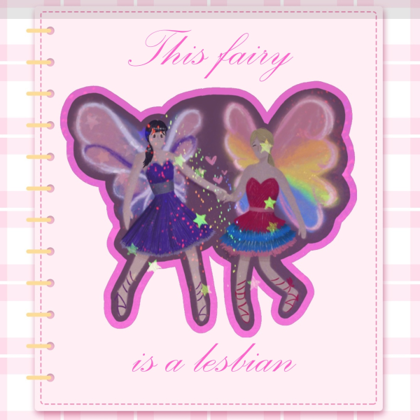 This Fairy is a Lesbian holographic Sticker