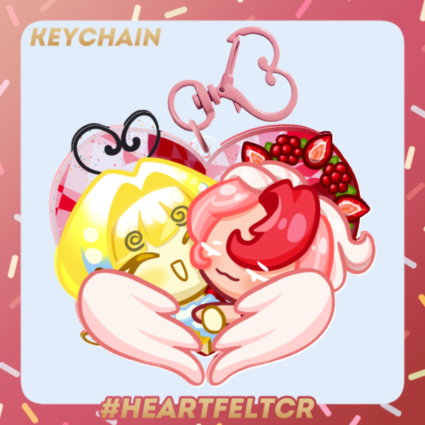 [CRK] #HeartfeltCR Collab - Glitter Acrylic Keychain - Sugarfly & Pavlova