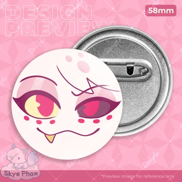 Angel Dust Face Round Badge (Button Pin) with Soft Touch