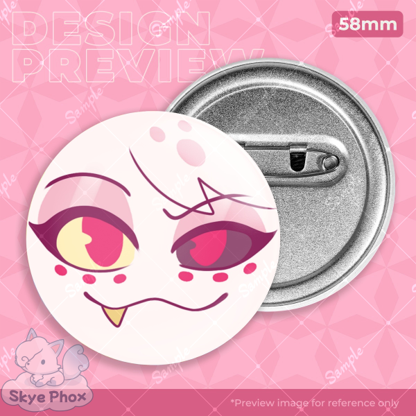 Angel Dust Face Round Badge (Button Pin) with Soft Touch
