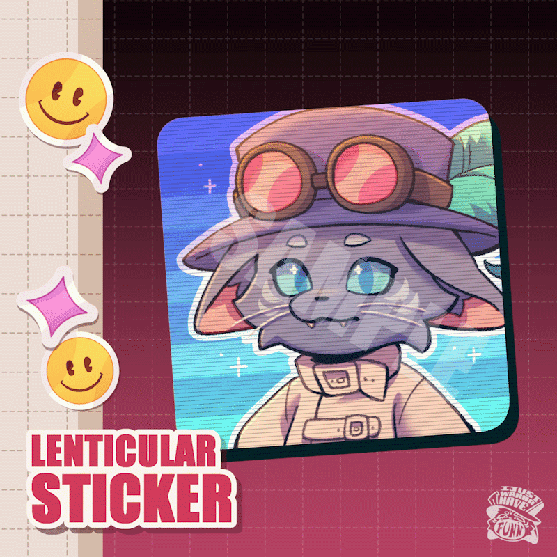 Cat Funn ✦ Lenticular Sticker