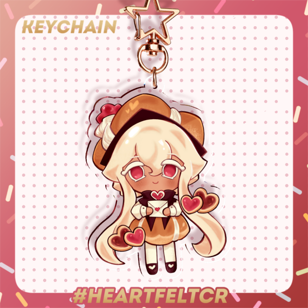 Caramel Choux Cookie ⟡ Cookie Run Acrylic Keychain