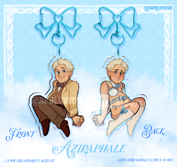 Aziraphale - Valentine's Surprise - Acrylic Keychain