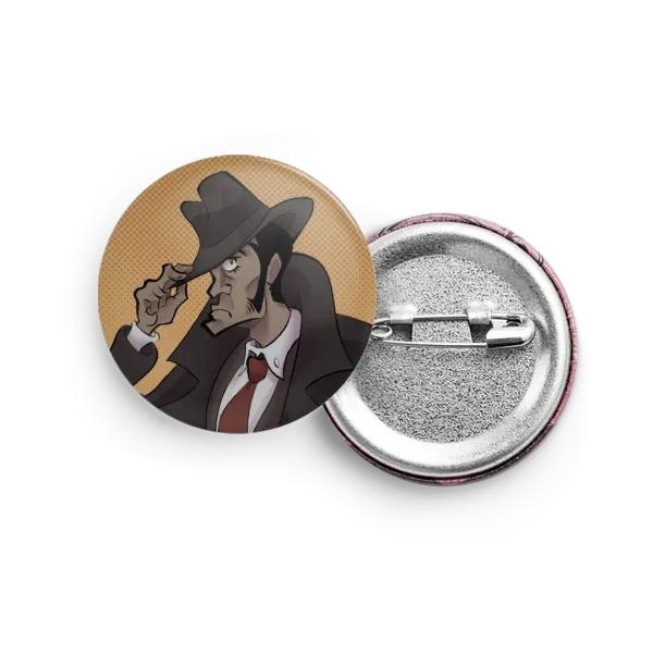 Lupin the third button pin (Koichi Zenigata)
