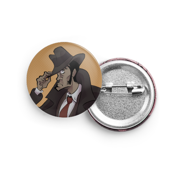 Lupin the third button pin (Koichi Zenigata)