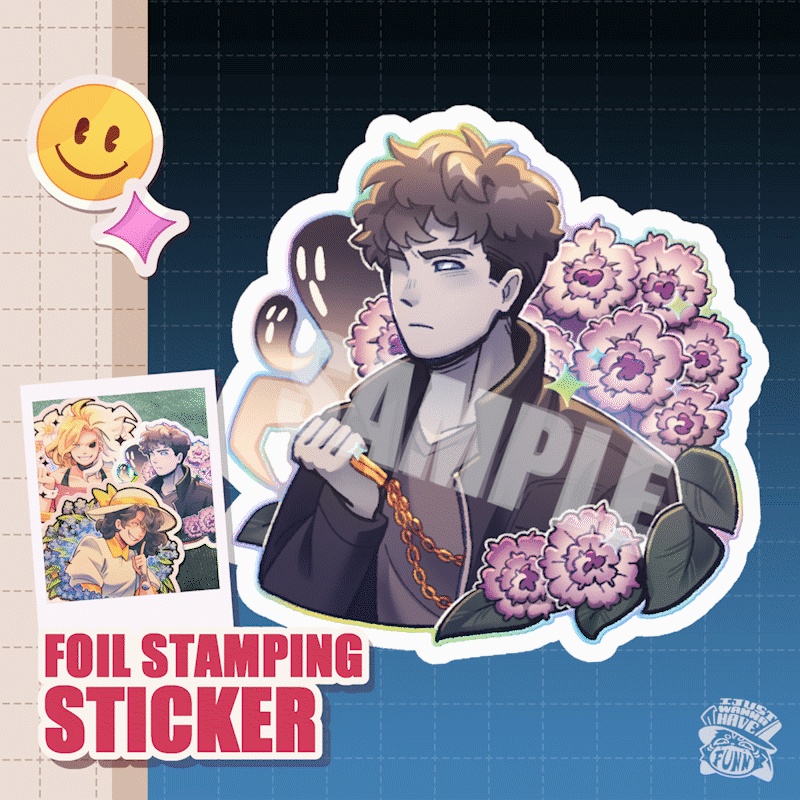 Black Datura ✦ Hot Foil Stamping Die Cut Sticker