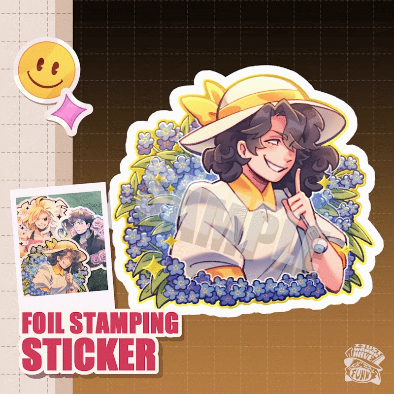 Forget-me-not ✦ Hot Foil Stamping Die Cut Sticker