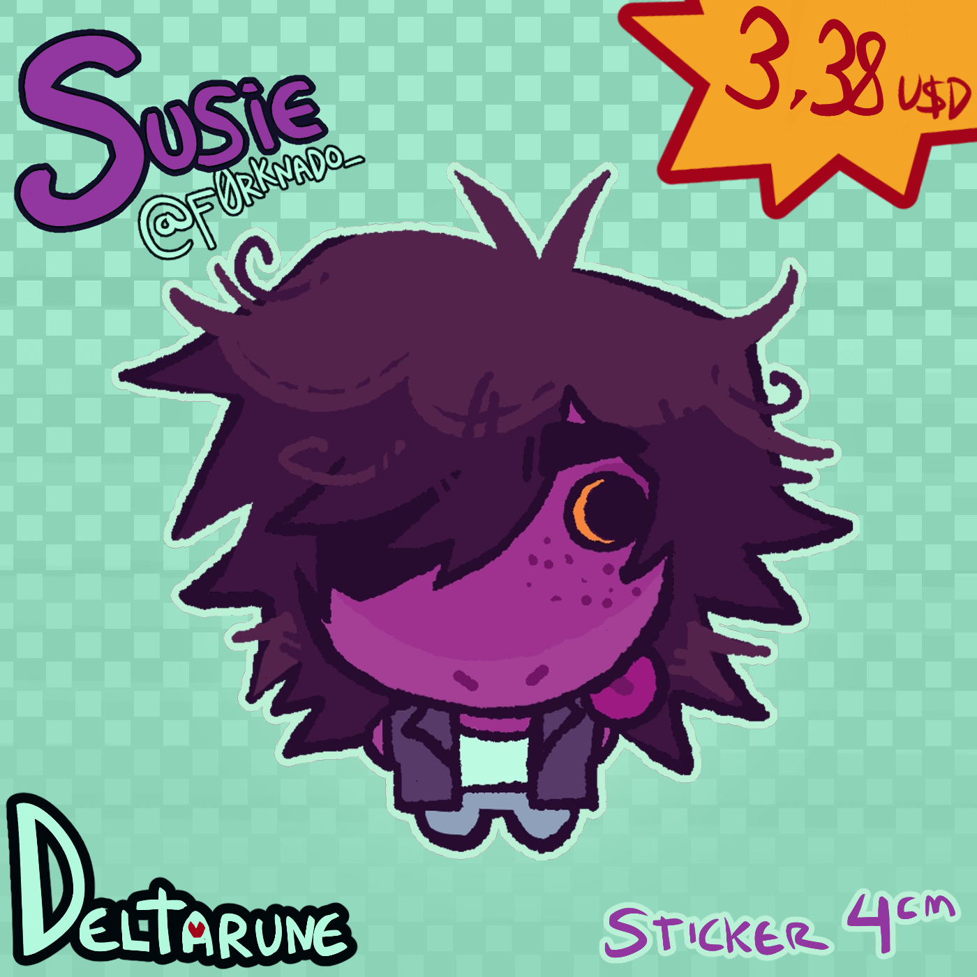 DELTARUNE SUSIE STICKER