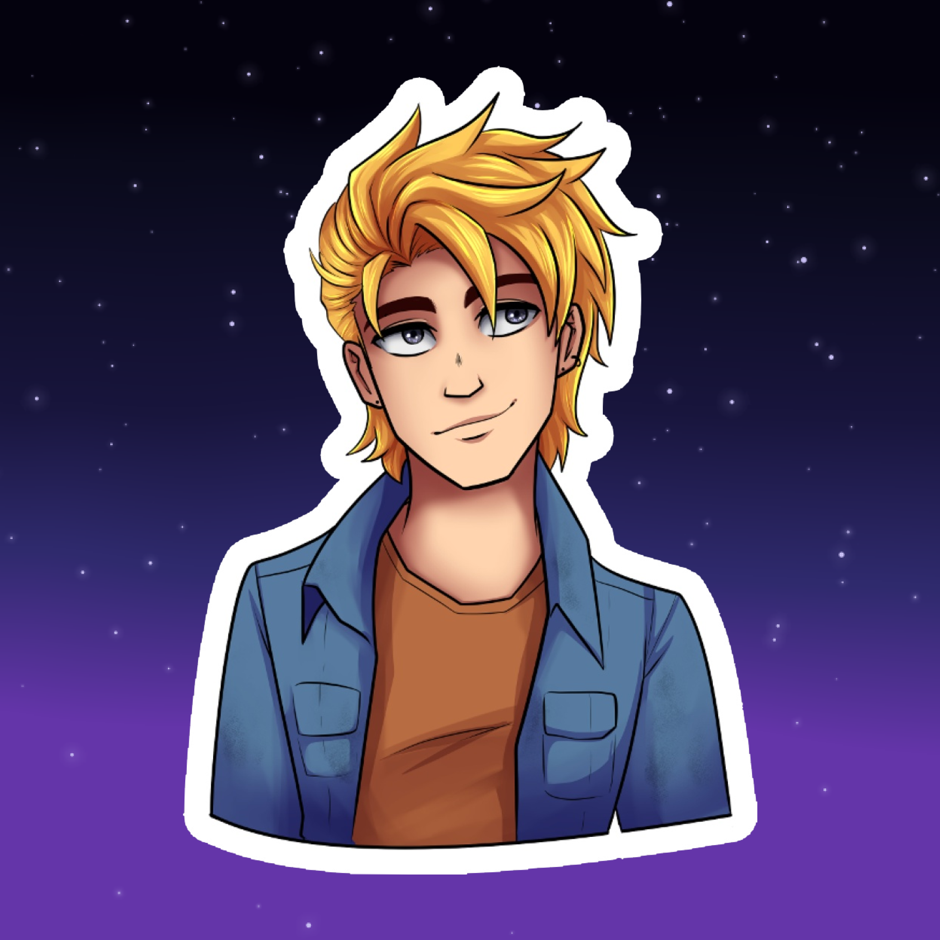 Sam - Stardew Valley - Die Cut Stickers