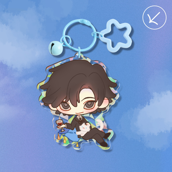 JUMIN HAN MYSTIC MESSENGER Broken Glass Acrylic Keychains