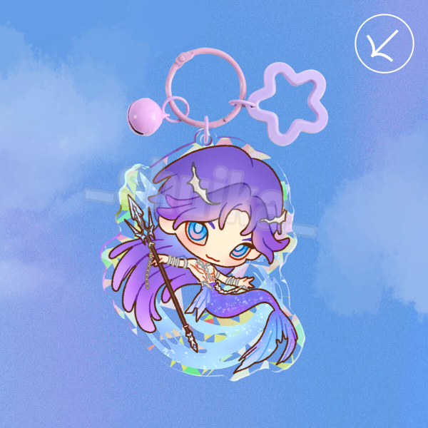 RAFAYEL LEMURIAN SEA GOD LADS LOVE AND DEEPSPACE Broken Glass Acrylic Keychains