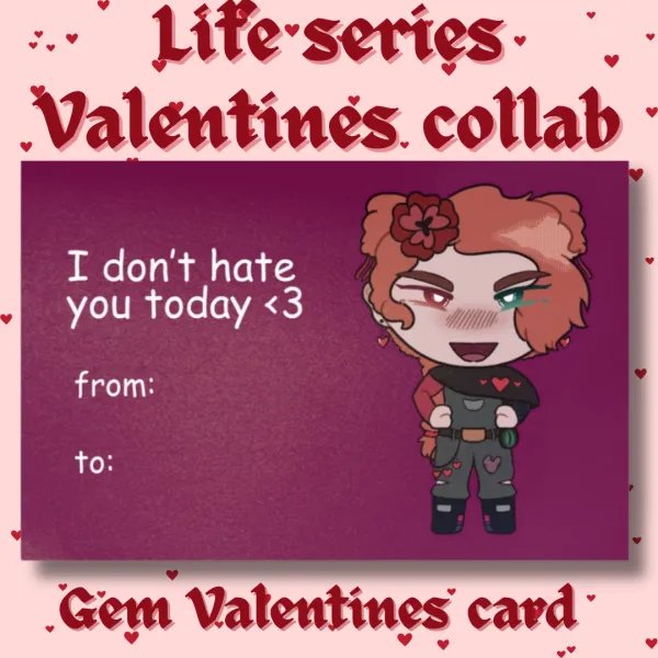 Valentines - Life series Gem card