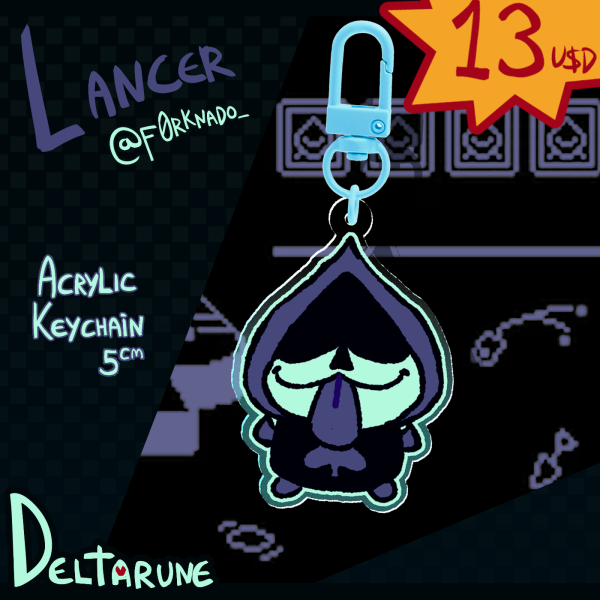DELTARUNE LANCER KEYCHAIN