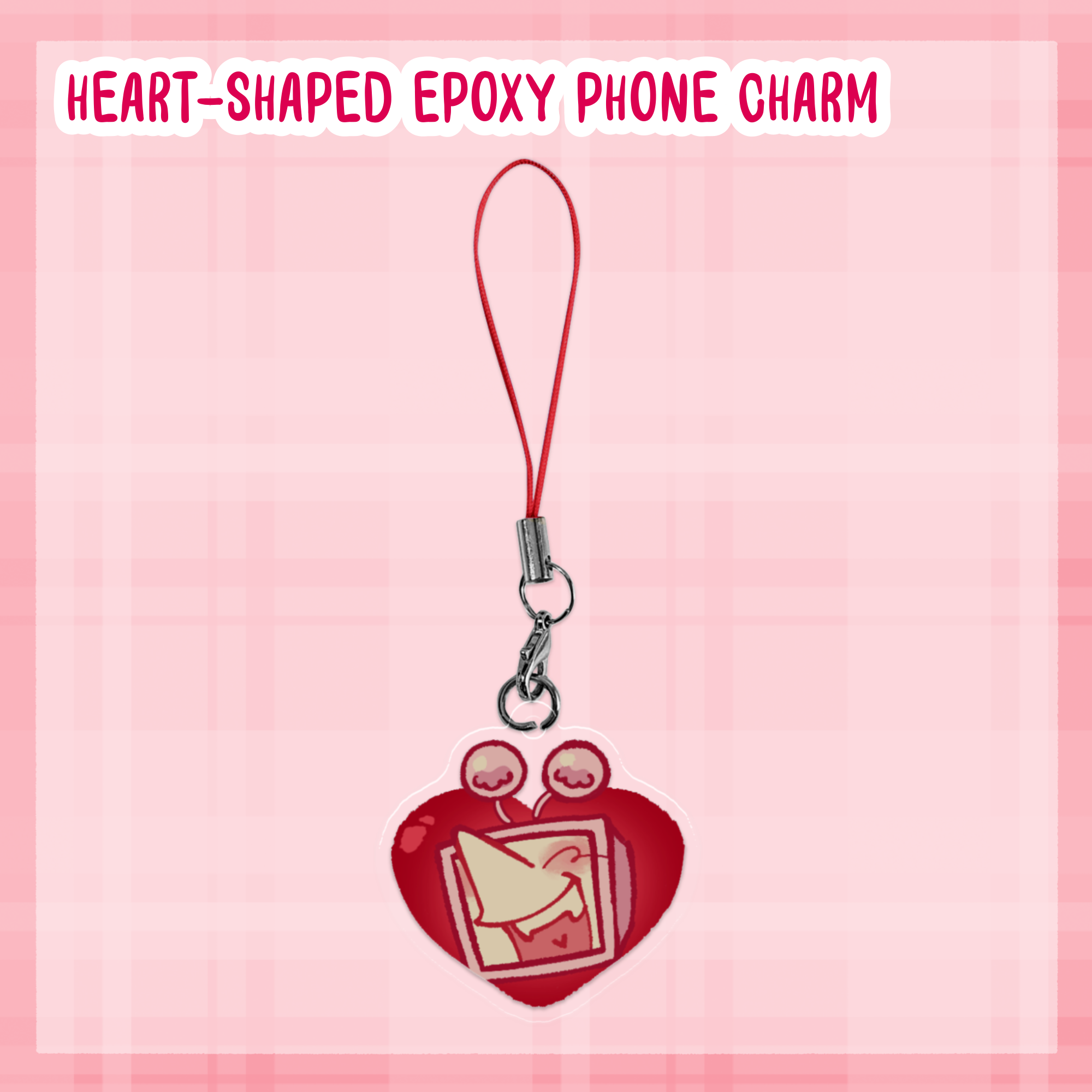 Heart-Shaped Epoxy Tenna Charm
