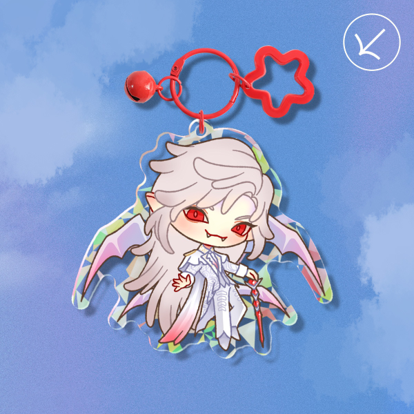 SYLUS SILVERWING FIEND LOVE AND DEEPSPACE Broken Glass Acrylic Keychains