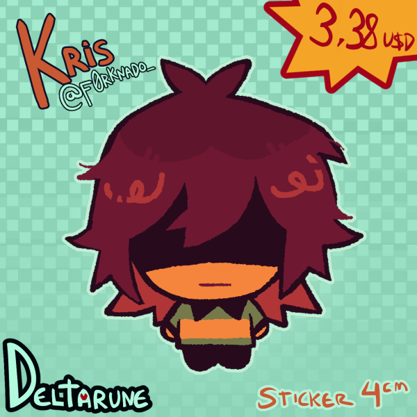 DELTARUNE KRIS STICKER