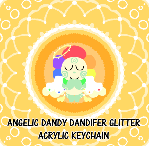 Angelic Dandy Dandicus Dandifer Glitter Keychain