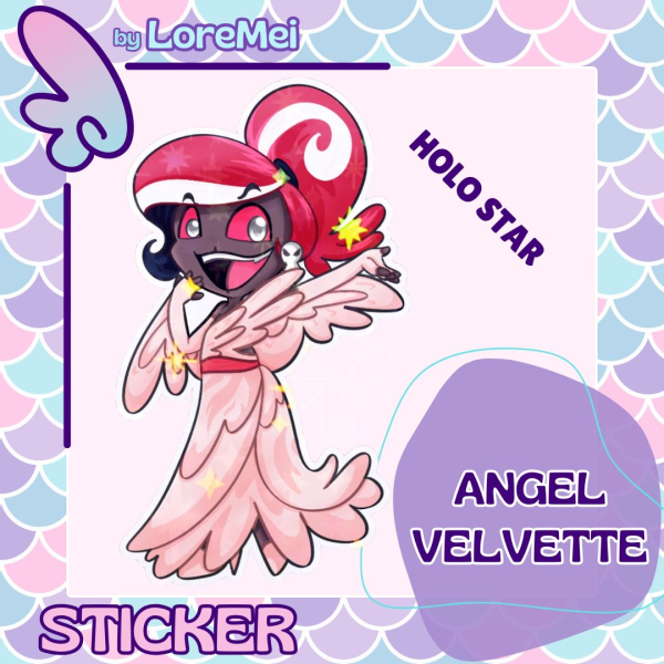 ꒰𑁬°Angel Velvette°໒꒱ || Holo Star Sticker