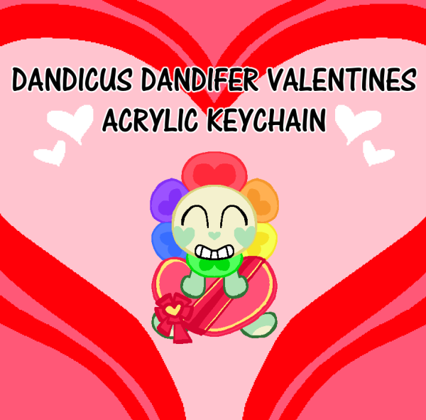 Dandicus Dandifer Dandy Valentines Acrylic Glitter Keychain