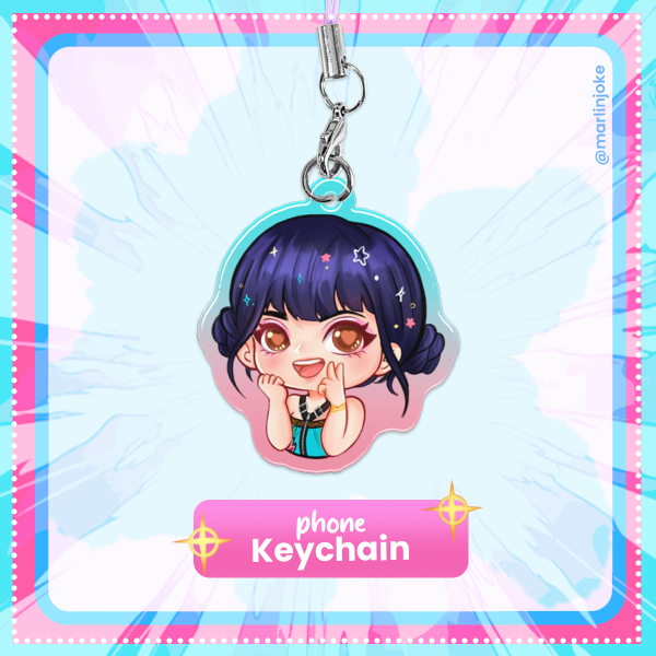 Zoey Huntrix - Epoxy phone Keychain