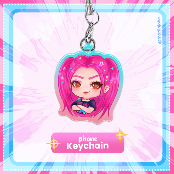 Mira Huntrix - Epoxy phone Keychain