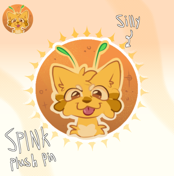Spink plush pin