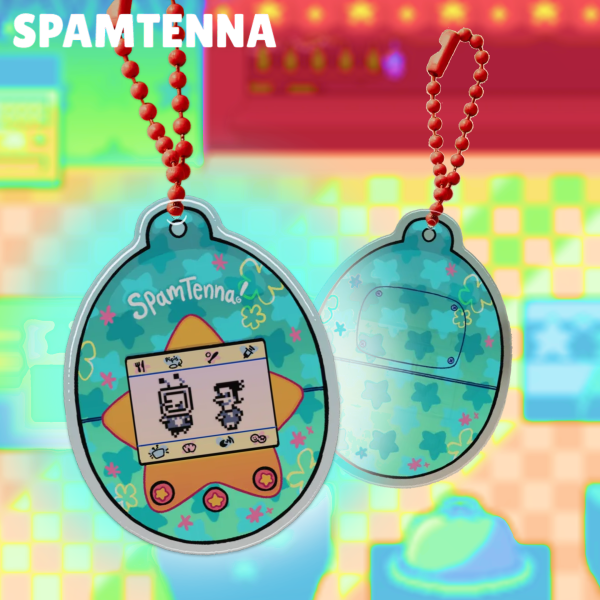 Spamtennagotchi Epoxy Keychain!