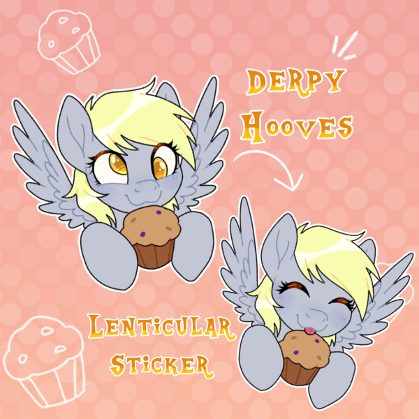 Derpy Hooves Muffin Lenticular Sticker